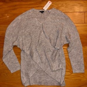 Grey Crossed Sweater